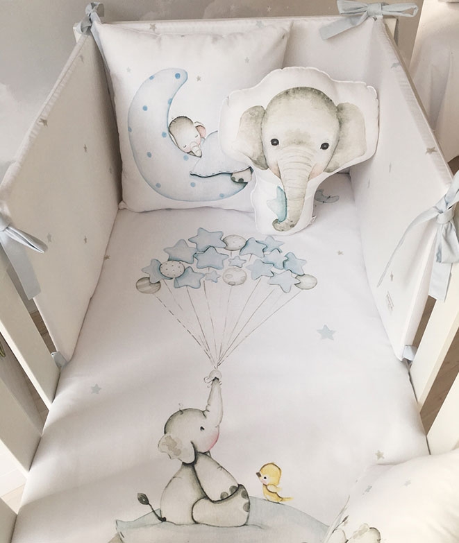 Elephant cot store bed bedding