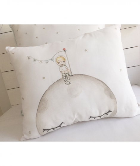 ASTRONAUT ON THE MOON Personalized Pillow
