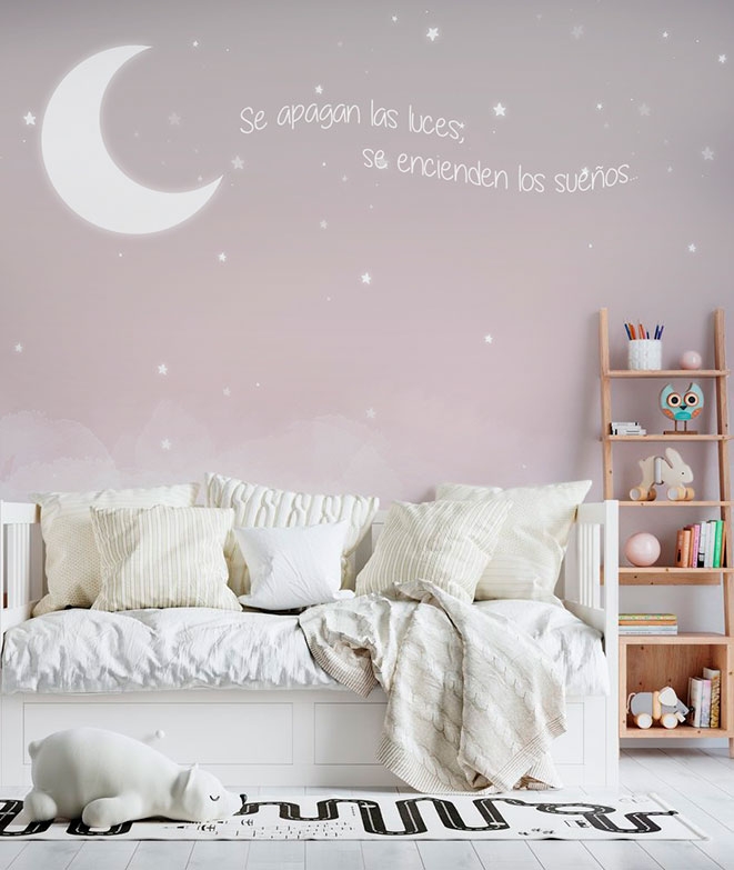 Mural papel pintado infantil Clouds&Stars