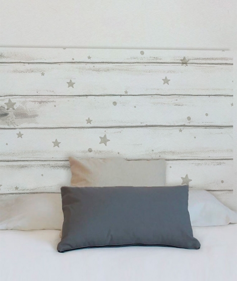 Cabezal Cama Shine Color Blanco Estrella Gris Cabecero Dormitorio Infantil  Juvenil 100x80 con Ofertas en Carrefour