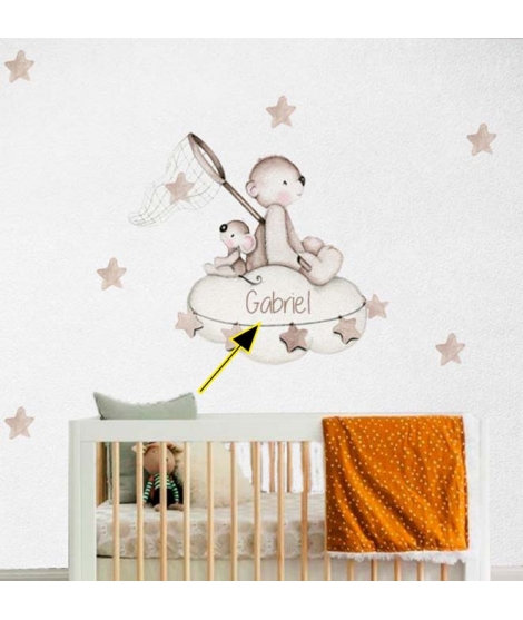 LOOKING FOR STARS BROWN Personalized Adhesive Vinyl