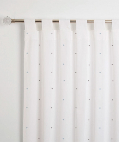 GRAY AND BLUE MOLES Curtain