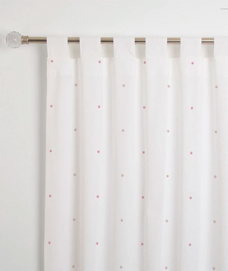 BROWN AND PINK MOLES Curtain