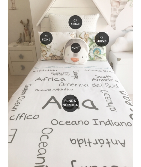 CONTINENTS Duvet Cover bed