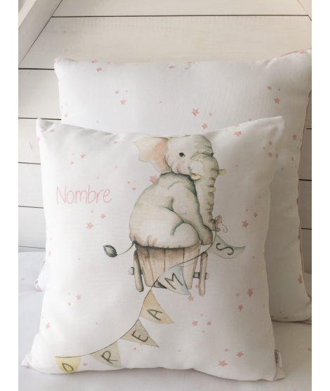 PINK ELEPHANT Personalized Pillow