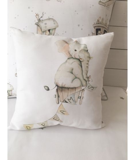 GREY ELEPHANT Personalized Pillow