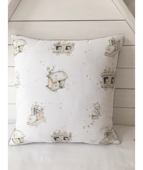 GREY STARS AND WAGONS Pillow