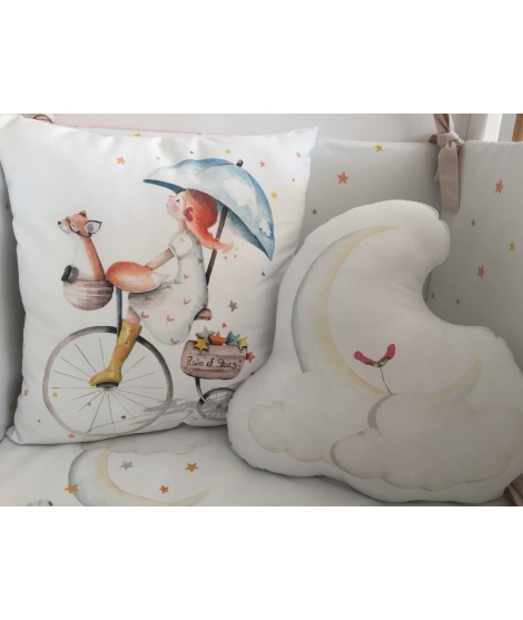 RAIN OF STARS GIRL Personalized Pillow